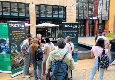 Stand von TRICERA energy auf der Interkulturellen Jobmesse in Dresden