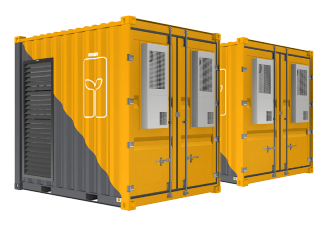 Zwei Flex400e Outdoor-Batteriespeicher nebeneinander