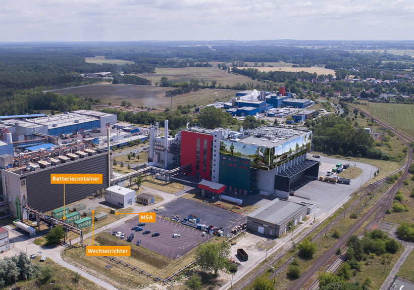Batteriespeicher-Projekt der TRICERA energy am Standort der EEW in Premnitz