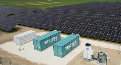 Sich in Betrieb befindlicher Batteriespeicher der TRICERA energy aus Projekt mit ABO Energy