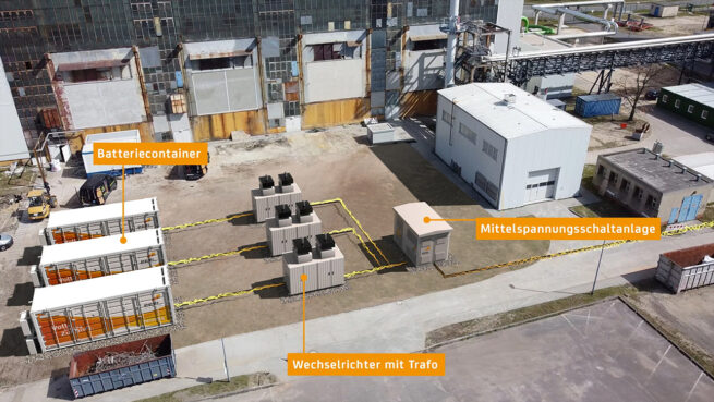 Wizualizacja magazynu energii TRICERA energy dla EEW w Premnitz