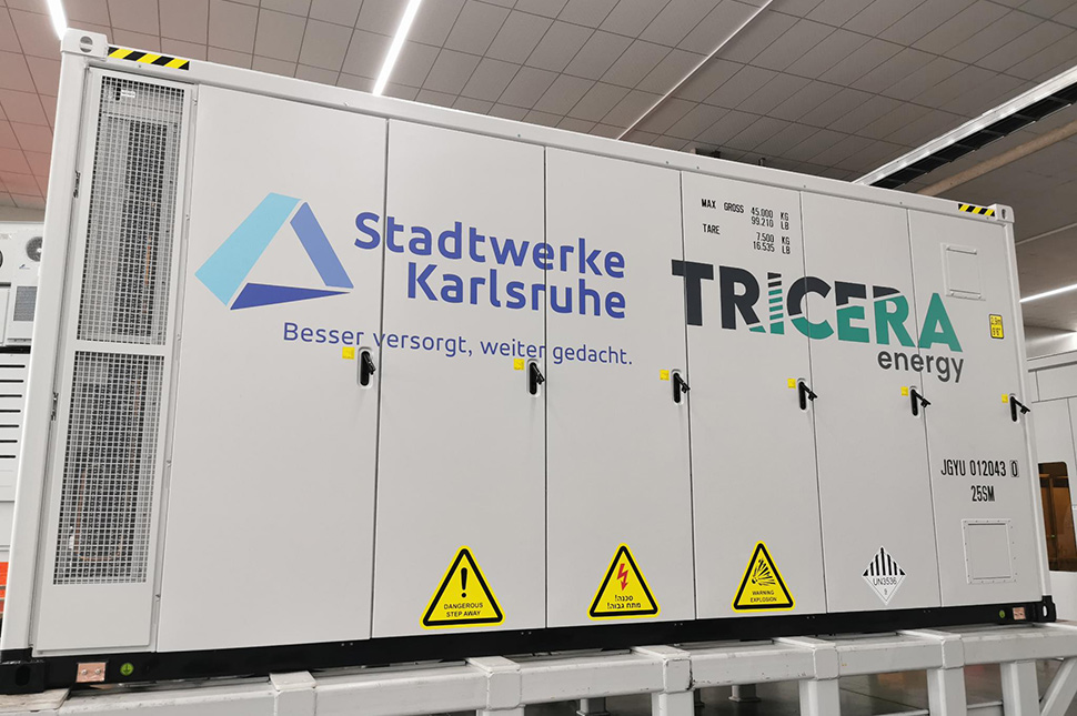 Container-Design für die Batteriespeicher-Container der Stadtwerke Karlsruhe