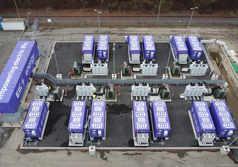 Drohnenaufnahme des Batteriespeicher-Systems der TRICERA energy bei der Elli in Salzgitter
