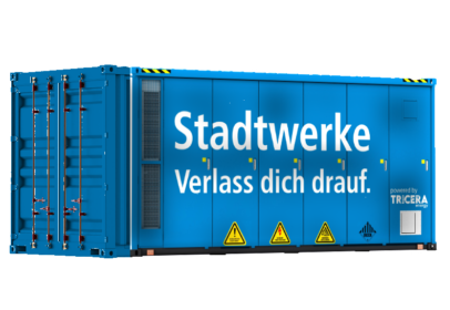 Container-Design für die Batteriespeicher-Container im Projekt für die Stadtwerke Ulm