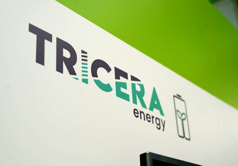 Logo TRICERA energy auf der Messe